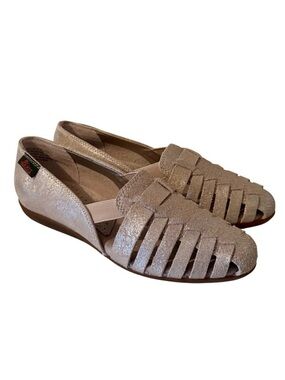 GH Bass Leather Sandal Vintage Woven Huarache Fisherman Boho Coastal Grandma NIB
